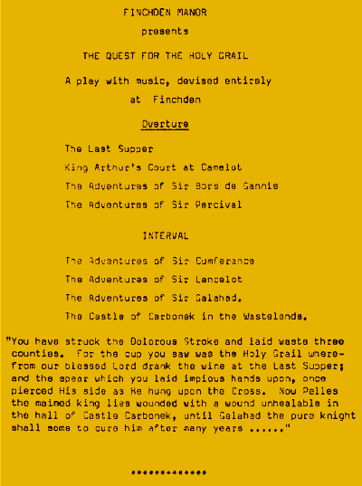 Programme Notes